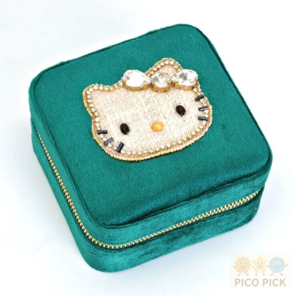 日本直送｜Hello Kitty × MAYGLOBE】手工珠繡天鵝絨首飾盒 