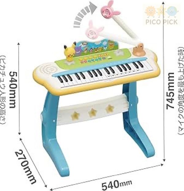 日本直送｜正版 monpoké 寶可夢 37鍵麥克風電子琴組｜附椅子與琴架 