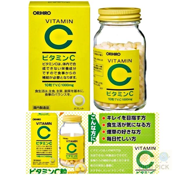 日本｜ORIHIRO 維他命C 1000mg 錠劑 300錠｜高含量 維他命C 補充 