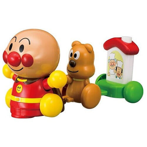 日本正版Anpanman 麵包超人 學步音樂玩具｜三段模式｜電動＋聲音互動｜拉繩玩具｜附角色配件 