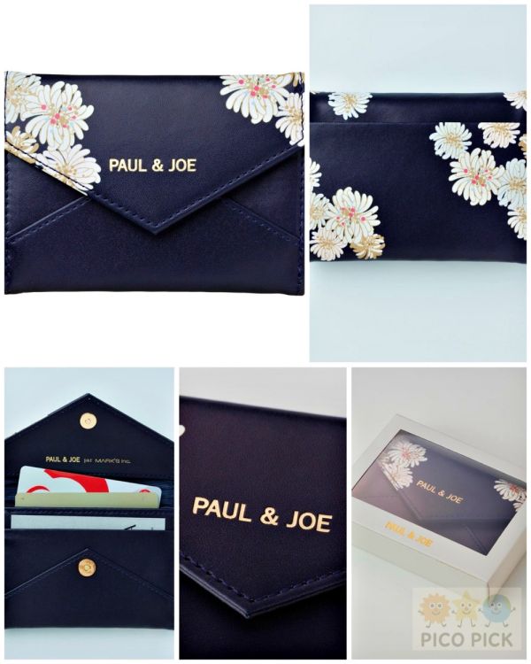 日本正版PAUL & JOE 2025秋冬新款｜卡片夾包｜三款選擇（海軍藍／粉色插畫／奶油貓咪） 