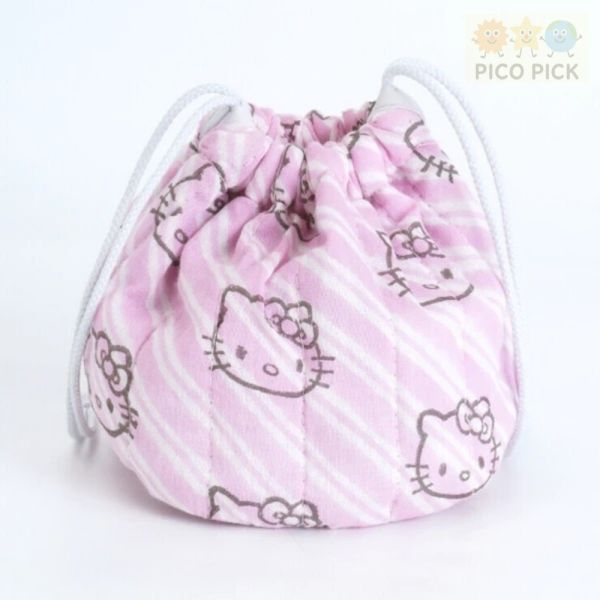 日本【Hello Kitty × MAYGLOBE】手工刺繡束口袋 