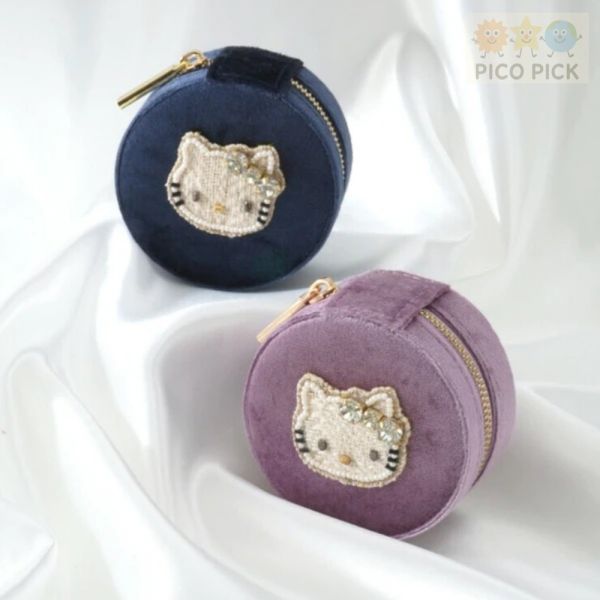 日本聯名｜Hello Kitty × MAYGLOBE 圓形首飾收納珠寶包 