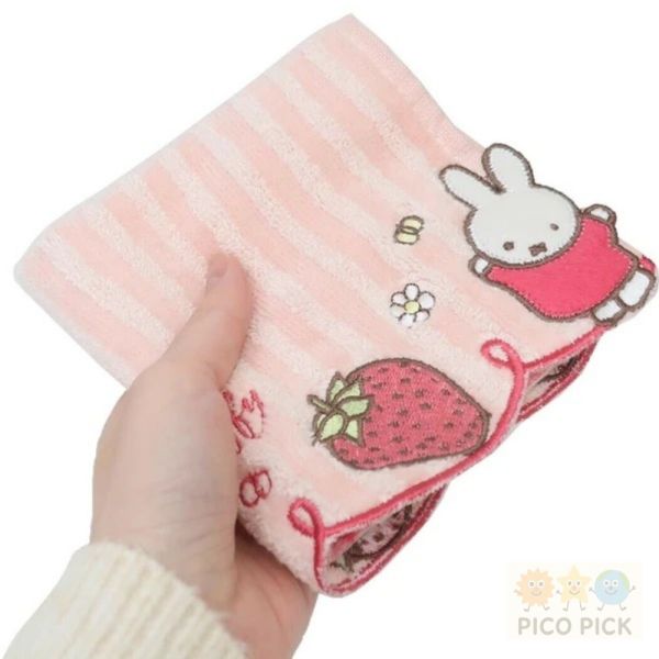 日本直送｜Miffy草莓造型方巾（3入組） 