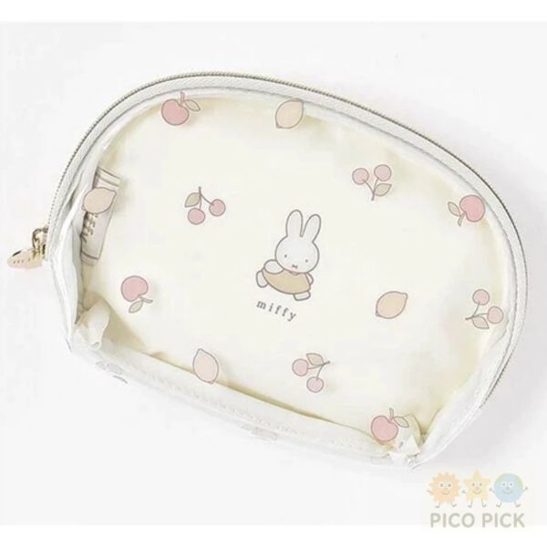 日本 直送 【Miffy 好食光系列】透明款可愛萬用收納包 
