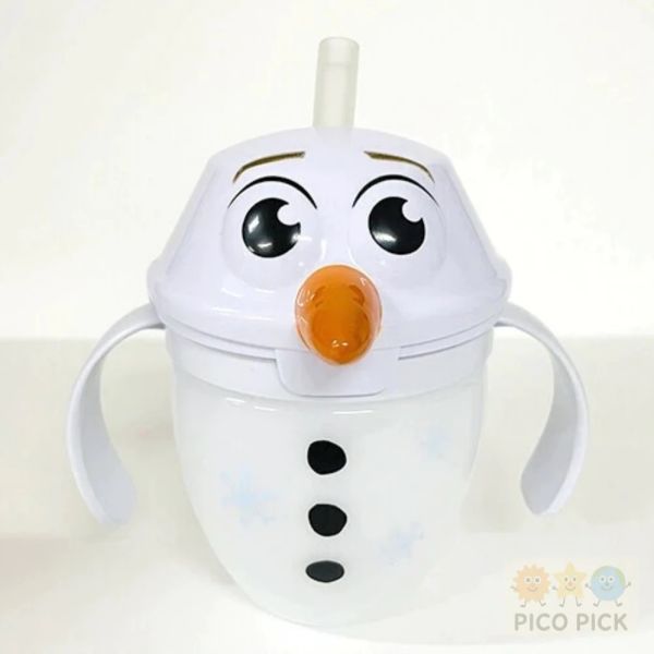 日本 直送 【Disney冰雪奇緣】雪寶造型吸管學習杯 207ml（9個月以上適用） 