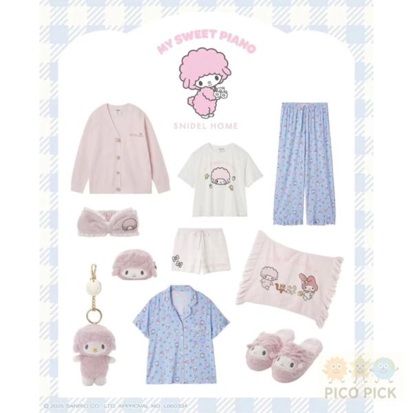 𝐌𝐘 𝐌𝐄𝐋𝐎𝐃𝐘  x 𝐒𝐍𝐈𝐃𝐄𝐋 𝐇𝐎𝐌𝐄 聯名系列 家居服 三麗鷗 美樂蒂 彼安諾 