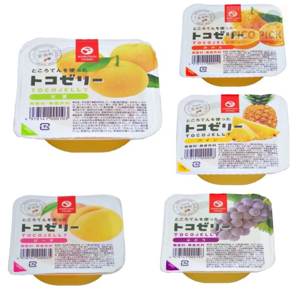 日本直送 TOCOJELLY 果肉風味蒟蒻果凍杯｜橘子／鳳梨／白桃／葡萄／甘夏柚子 