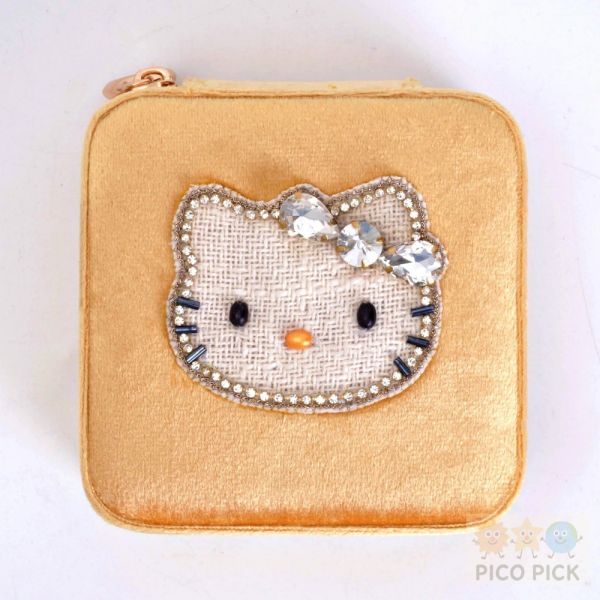 日本直送｜Hello Kitty × MAYGLOBE】手工珠繡天鵝絨首飾盒 
