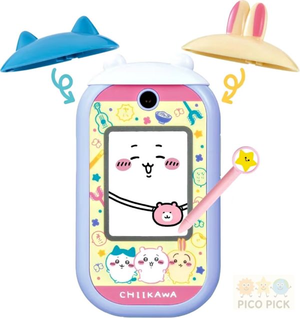 CHIIKAWA 吉依卡娃角色互動拍照手機組（含毛絨斜背袋＋造型上蓋＋觸控筆） 