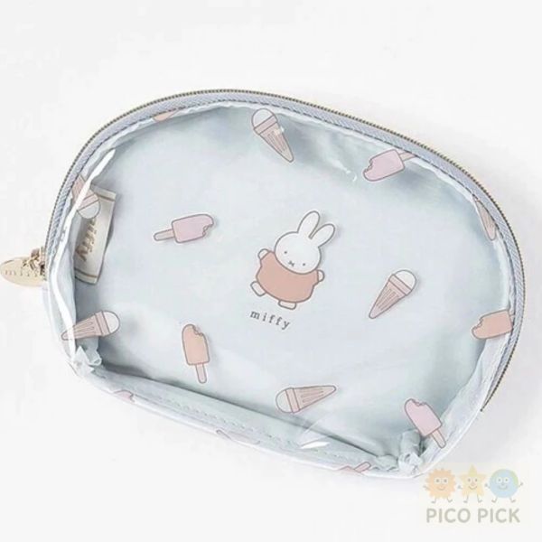 日本 直送 【Miffy 好食光系列】透明款可愛萬用收納包 