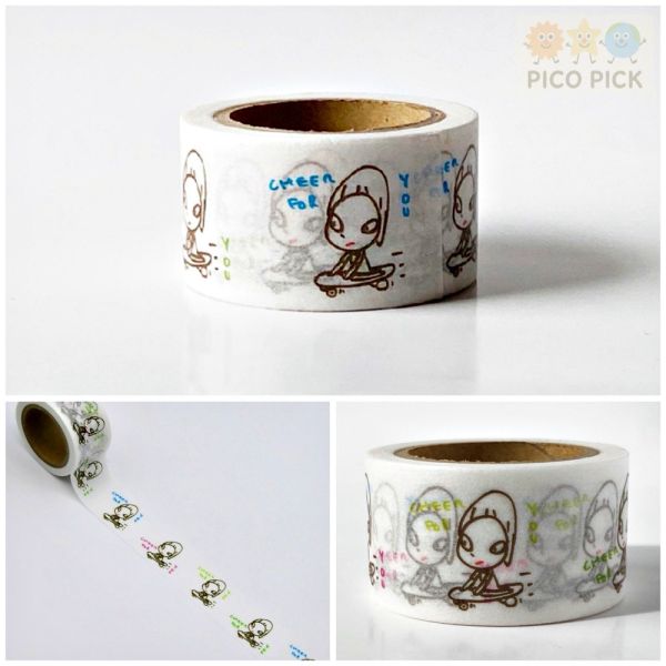 日本直送 奈良美智 WASHI TAPE 和紙膠帶｜紙膠帶｜裝飾膠帶｜奈良美智紙膠帶 奈良美智、和紙膠帶、日本直送、Nara Yoshitomo、正版授權、紙膠帶、文具收藏、手帳裝飾、文具控必買、手作必備