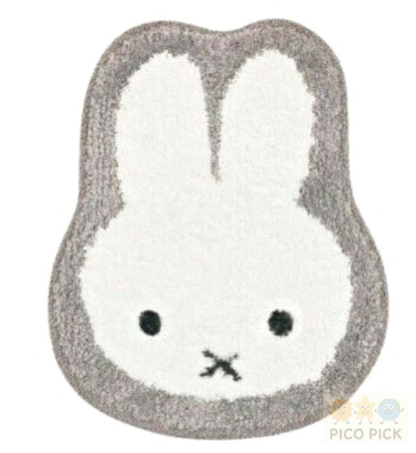 日本 Miffy 米飛兔｜造型地墊／腳踏墊｜棕色／灰色｜居家防滑 吸水柔軟 玄關腳踏墊 兒童房裝飾地毯 