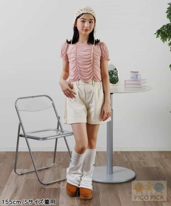 日本直送 日系品牌女童蝴蝶結款短褲/牛仔短褲 