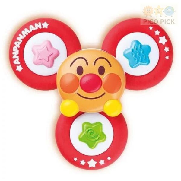 日本空運｜正版ANPANMAN 麵包超人 × 細菌人 兩入組 吸盤手指陀螺｜益智啟蒙玩具 
