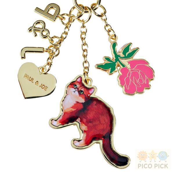 現貨+預購 日本正版PAUL & JOE 貓咪琺瑯吊飾鑰匙圈（4款可選） 
