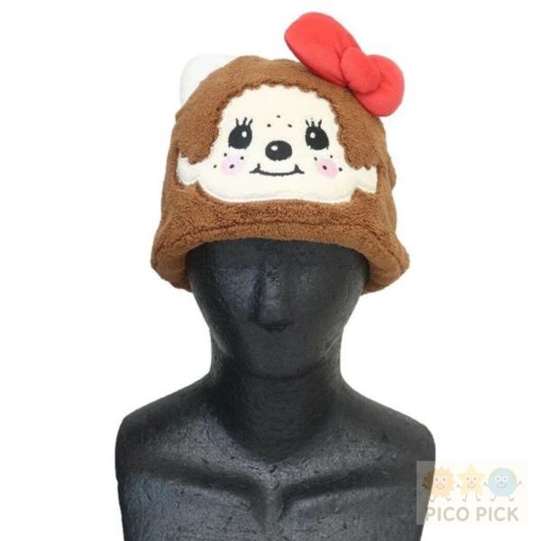日本直送｜Monchhichi × Hello Kitty 聯名系列 吸水毛巾帽／髮帶 兩款可選 