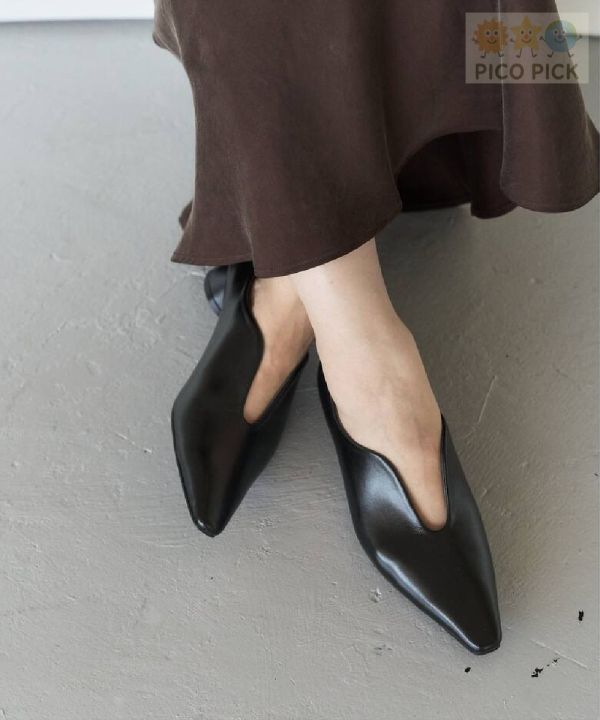 日本直送｜Le Talon 深口方頭低跟鞋（3色可選） 