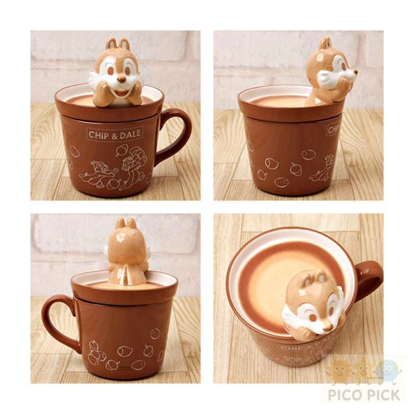 現貨+預購｜日本迪士尼 奇奇蒂蒂立體造型陶瓷馬克杯（附蓋） 