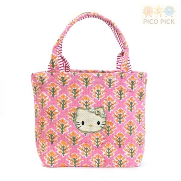 日本品牌聯名｜正版Hello Kitty × MAYGLOBE 印花手提包 
