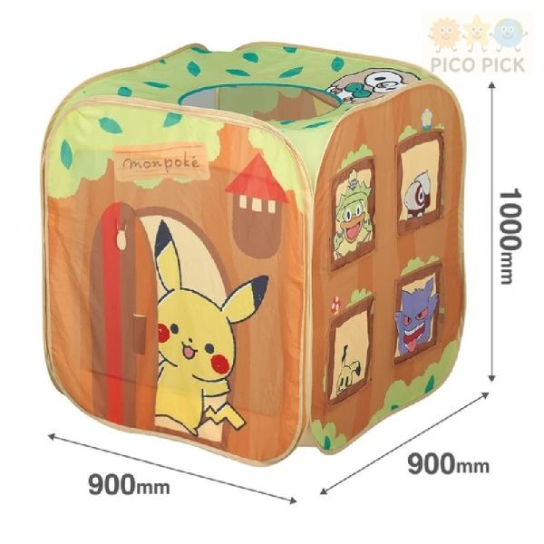 日本直送｜正版Monpoke 皮卡丘球屋遊戲帳（附30顆彩色球）｜室內球池｜帳篷玩具 