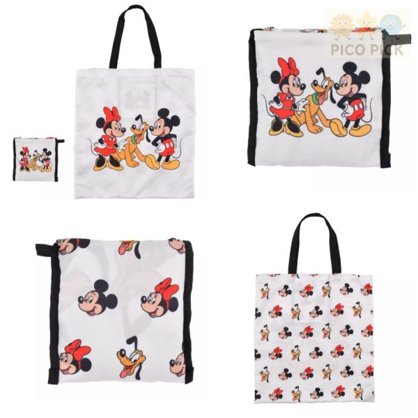 日本直送｜迪士尼Disney角色折疊環保購物袋｜米奇/唐老鴨/布魯托/冰雪奇緣/史迪奇/黛西/小姐與流氓/高飛/灰姑娘貓 
