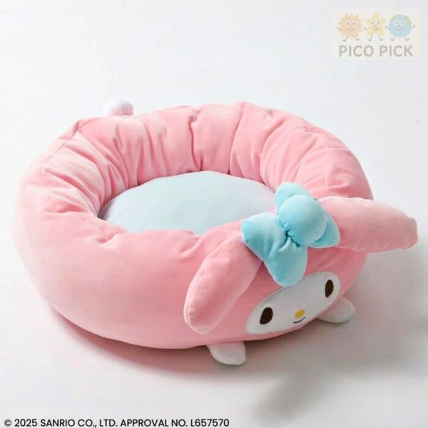 日本直送 Sanrio角色寵物床｜圓形寵物窩｜Hello Kitty寵物床 寵物床／狗窩／貓窩／三麗鷗寵物用品／Hello Kitty寵物床
