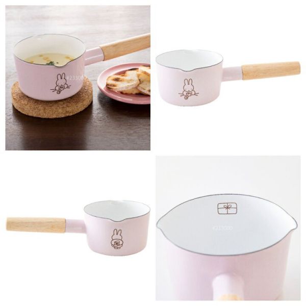 【日本直送｜富士琺瑯 FUJIHORO × Miffy 米飛兔粉彩琺瑯系列｜牛奶鍋／味噌鍋 四色可選】 