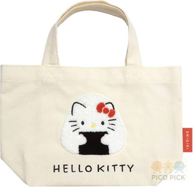 日本直送｜Sanrio 飯糰系列帆布袋＆收納包】Hello Kitty／大耳狗／帕恰狗｜迷你托特帆布袋/化妝包二款可選 
