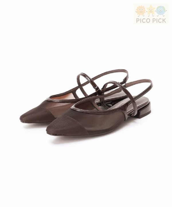 日本直送｜Le Talon銀邊透膚尖頭平底鞋 全系列代購 