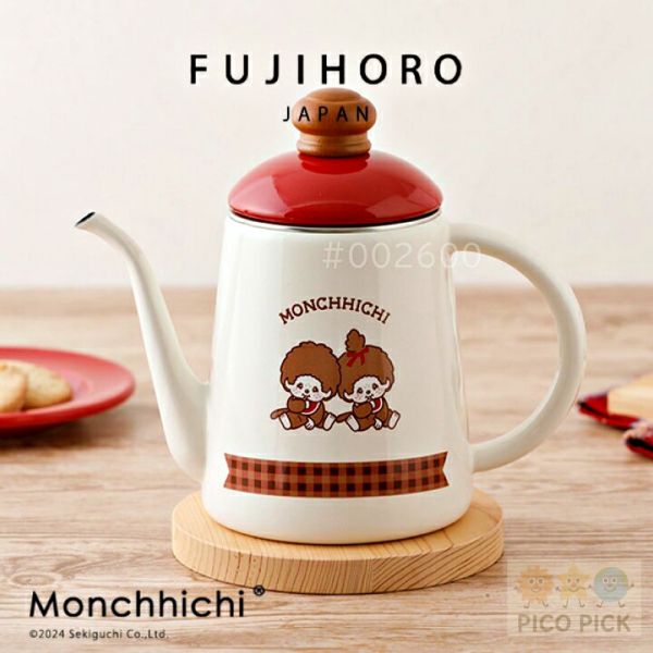 日本FUJIHORO 富士琺瑯 × Monchhichi 琺瑯餐廚系列 ｜馬克杯／手沖壺／牛奶鍋／湯鍋／焗烤皿／保鮮盒／味噌罐｜琺瑯鍋｜可直火加熱｜廚房收納 