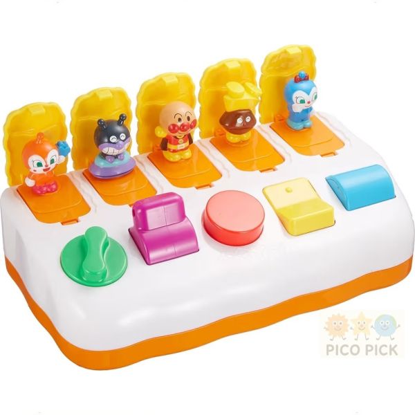 日本直送正版｜正版BANDAI 麵包超人寶寶翻蓋按鈕玩具（1歲以上） 