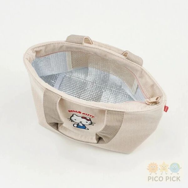 日本 直送 《Hello Kitty 凱蒂貓》便當袋／保冷保溫手提袋／刺繡造型 