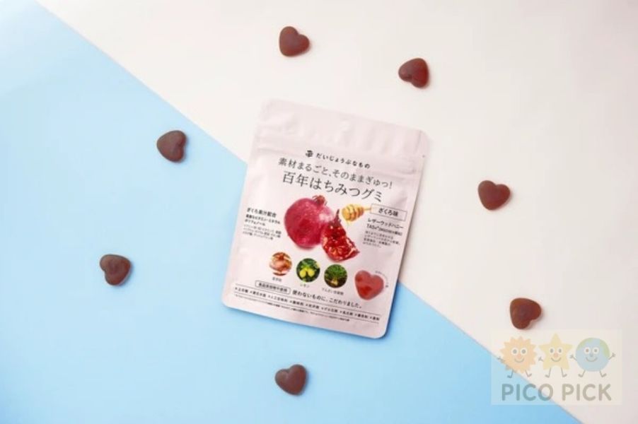 日本直送 百年蜂蜜軟糖 石榴口味 /完全不使用人工香料49g 