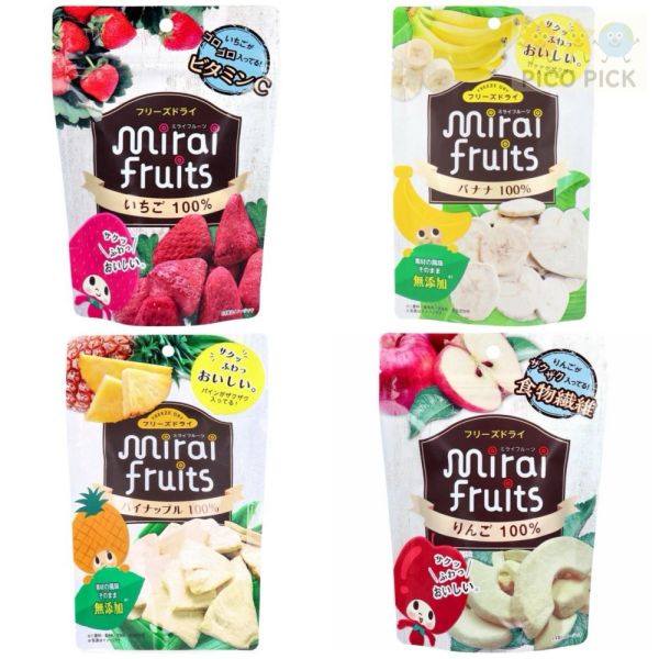 現貨 日本直送｜純天然Mirai Fruits 冷凍乾燥水果片 100%純天然無添加｜寶寶副食品＆大人零食首選（4款） 