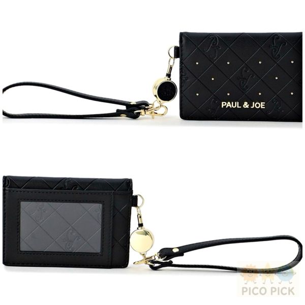 日本 PAUL & JOE 花卉圖案 票卡夾｜通勤證件夾｜可拆式手腕帶｜多卡層設計 