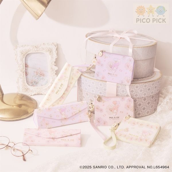 日本 Paul & Joe × My Melody 票卡夾 / 摺疊式眼鏡盒 Paul & Joe 聯名、My Melody 票卡夾、My Melody 眼鏡盒、摺疊眼鏡盒、Sanrio 卡套、日本正版授權、可愛票卡夾、Sanrio 眼鏡盒