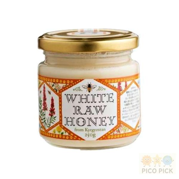 日本 WHITE RAW HONEY 吉爾吉斯產白蜂蜜 250g 天然生蜂蜜 高山蜂蜜 