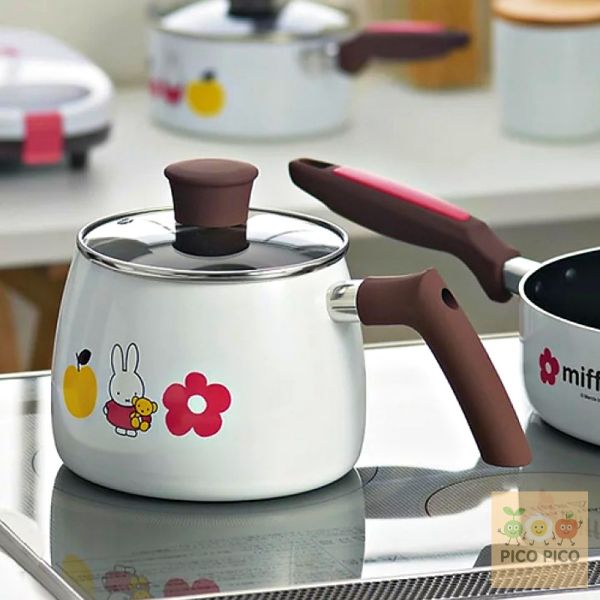 日本正版｜Miffy 米飛兔花花不沾鍋系列｜平底鍋／帶柄湯鍋／壺型鍋 三款選擇 