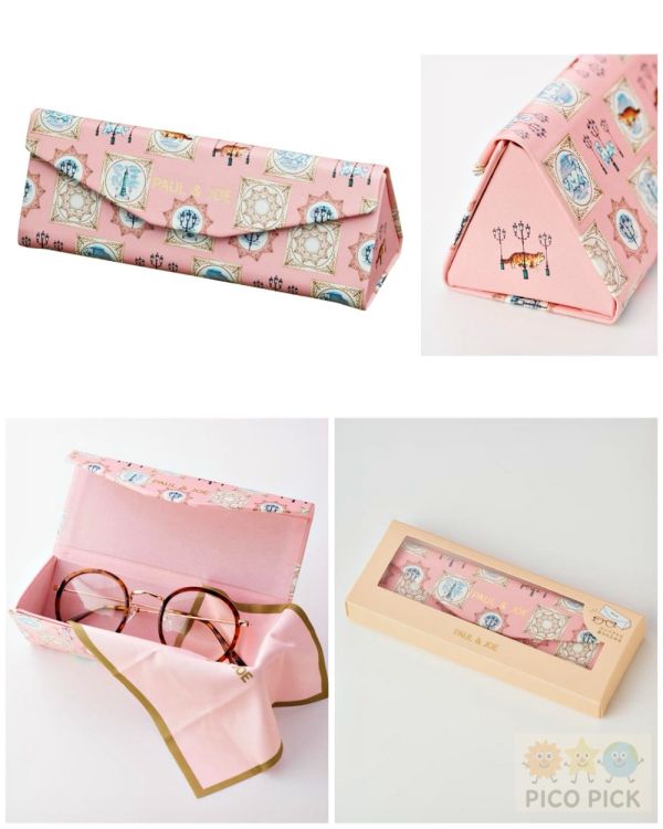 日本正版Paul & Joe 眼鏡盒 9款｜三角摺疊式設計 可折疊不佔空間 內附眼鏡布（Paul & Joe） 