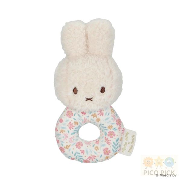 日本直送｜Miffy x Little Dutch聯名款幸運花禮盒三件組|嬰兒玩具組 新生兒禮物 彌月禮 安撫巾＋搖鈴＋絨毛玩偶｜ 