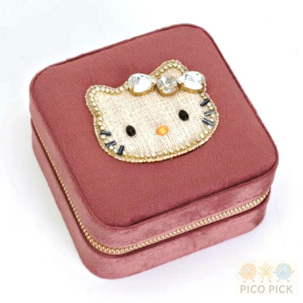 日本直送｜Hello Kitty × MAYGLOBE】手工珠繡天鵝絨首飾盒 