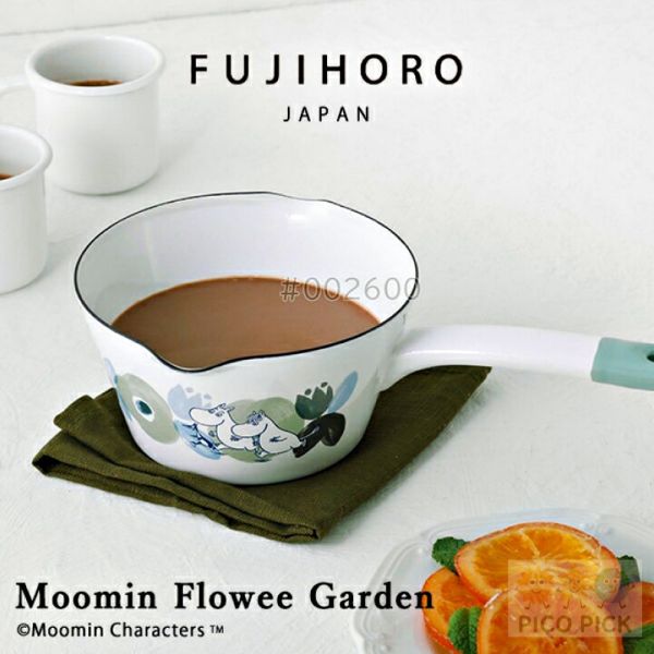 日本FUJIHORO 富士琺瑯 × Moomin Flower Garden 系列｜牛奶鍋／雙耳湯鍋／保鮮盒／水壺／馬克杯｜可直火加熱 