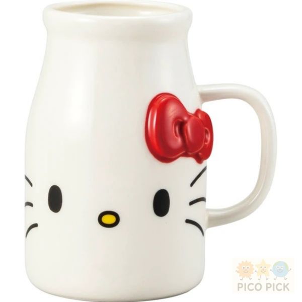 日本直送｜Hello Kitty立體造型馬克杯 三款可選（牛奶瓶款／蘋果蓋款／蝴蝶結款） 