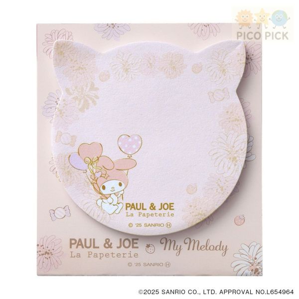 日本 Paul & Joe × My Melody 便條紙 Paul & Joe 聯名、My Melody 便條紙、Sanrio 便條紙、日本正版授權、可愛便條紙、造型便條紙、My Melody 周邊