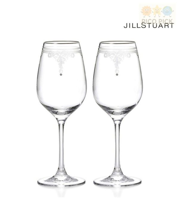 日本 日本製正版JILL STUART × NARUMI水晶玻璃對杯禮盒（紅酒杯/威士忌杯） 