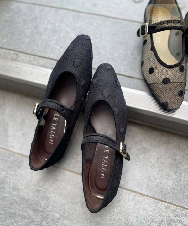 日本直送｜Le Talon 大圓點網紗瑪莉珍鞋（2色可選） 