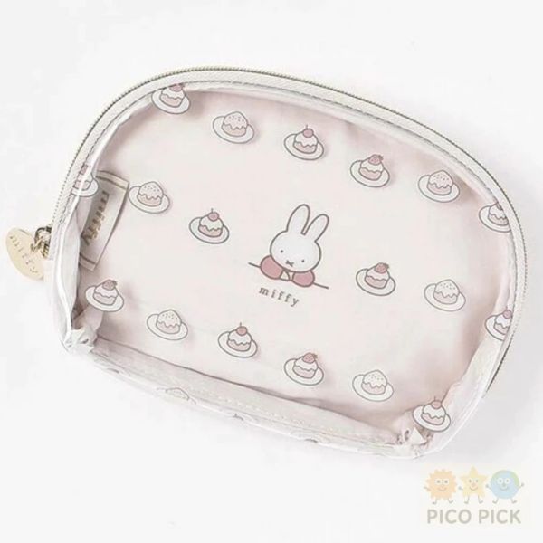 日本 直送 【Miffy 好食光系列】透明款可愛萬用收納包 