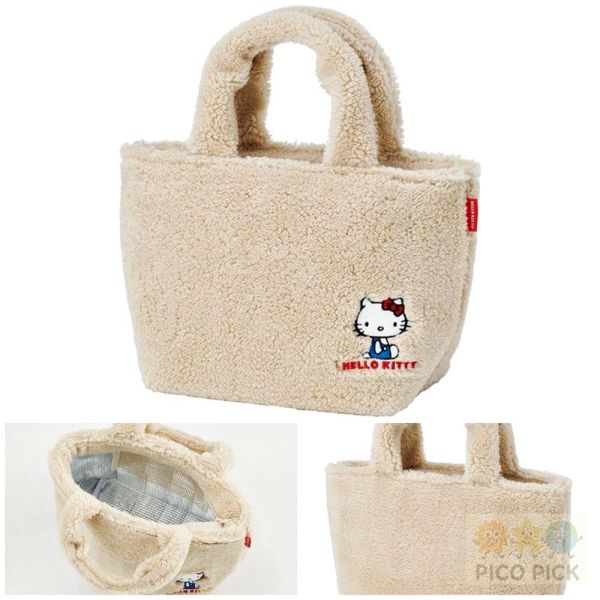 日本 直送 《Hello Kitty 凱蒂貓》便當袋／保冷保溫手提袋／刺繡造型 