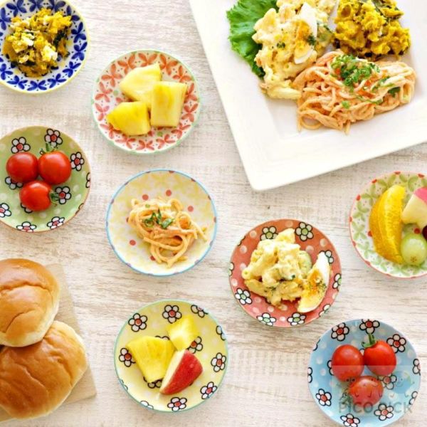 日本製 moka花卉系列 小皿8入組 彩色小盤 禮盒組 